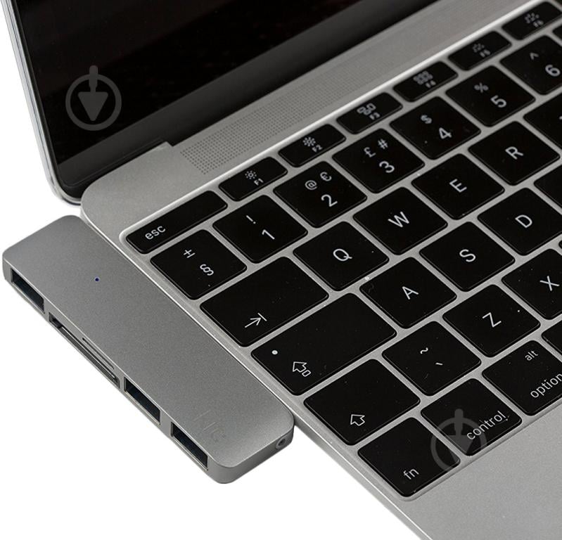 Адаптер Kit  Multiport USB-C to USB 3.0 SD/microSD space grey - фото 4