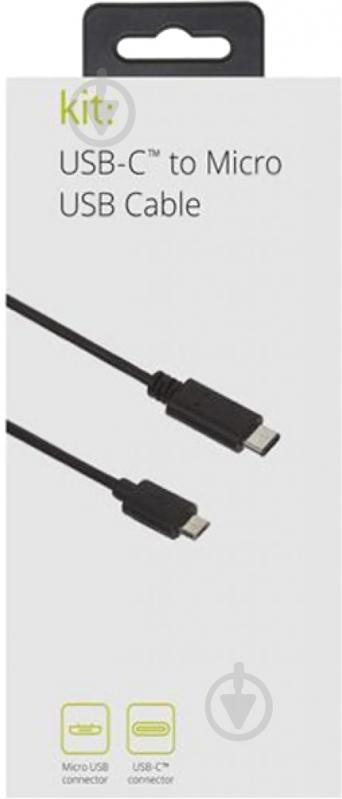 Кабель Kit USB Type-C – microUSB 0.9 м черный (CMUSBDAT) - фото 2