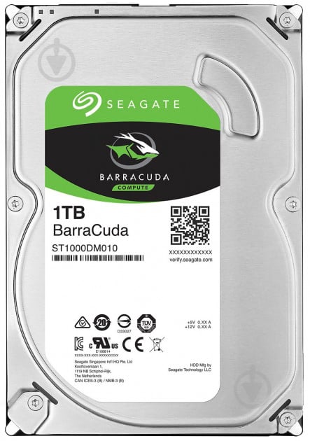 Жесткий диск Seagate 1 ТБ 3,5" SATA III (ST1000DM010) steel - фото 1