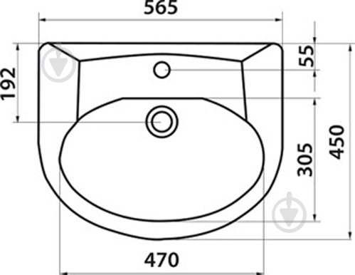 Умывальник мебельный Colombo Солас 56,5 см - фото 4