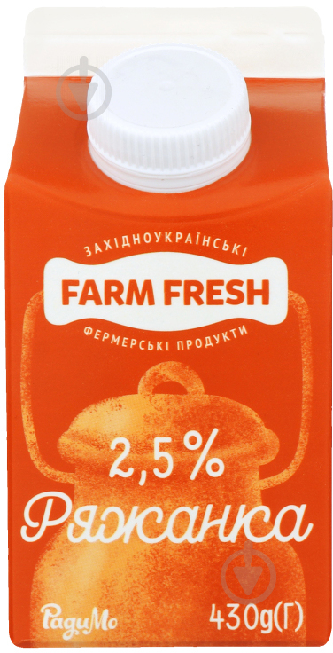 Ряжанка ТМ Farm Fresh 2.5% 430 мл 4820062320887 - фото 1