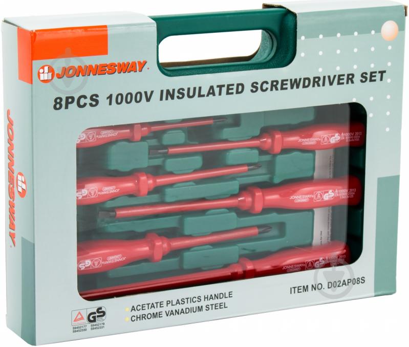 Набір викруток Jonnesway D02AP08S - фото 4 Набір викруток Jonnesway D02AP08S - фото 4