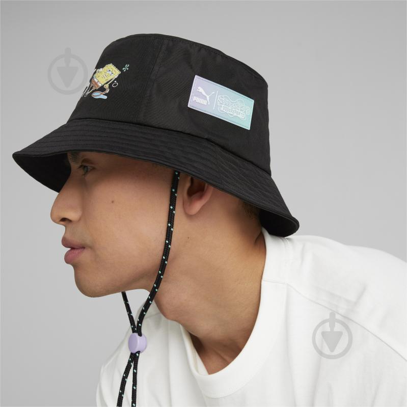 Панама Puma PRIME X SPONGEBOB BUCKET HAT 02450101 р.S/M, 57 см чорний - фото 4