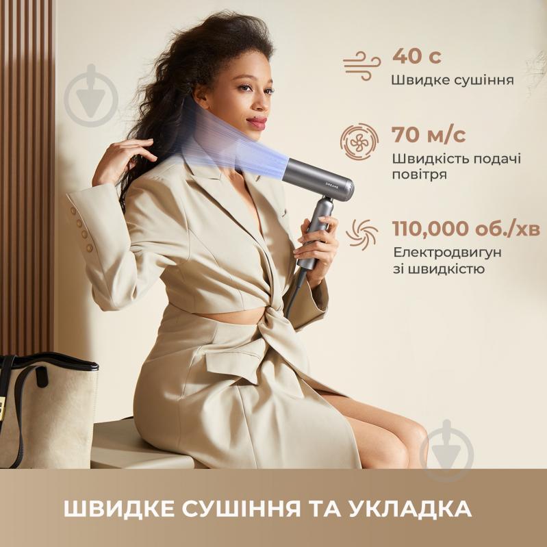 Фен DREAME Hair Dryer Pocket (AHD51) Titanium - фото 6 Фен DREAME Hair Dryer Pocket (AHD51) Titanium - фото 6