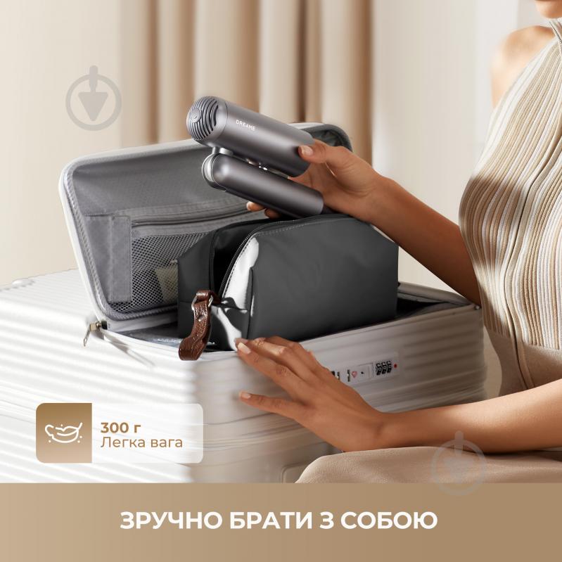 Фен DREAME Hair Dryer Pocket (AHD51) Titanium - фото 8 Фен DREAME Hair Dryer Pocket (AHD51) Titanium - фото 8
