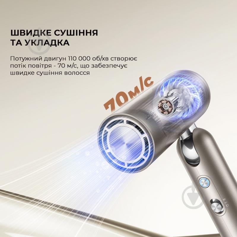 Фен DREAME Hair Dryer Pocket (AHD51) Titanium - фото 7