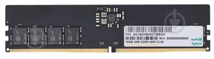 Оперативная память Apacer SODIMM DDR5 16 GB 4800 MHz (AU16GHB48CTBBGH) AU16GHB48CTBBGH - фото 1