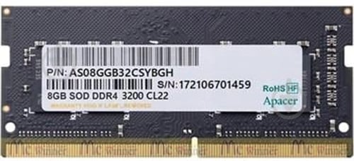 Оперативная память Apacer SODIMM DDR4 8 GB 3200 MHz (AS08GGB32CSYBGH) (AS08GGB32CSYBGH) - фото 1