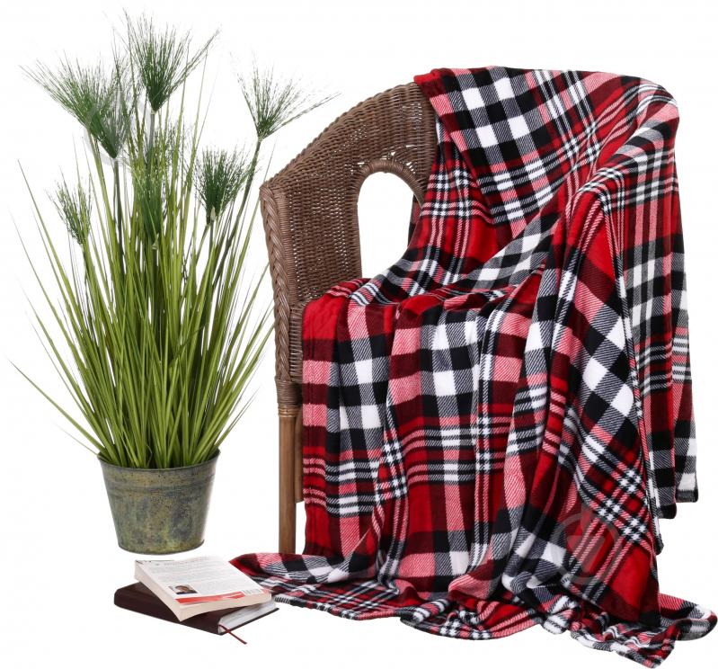 Плед Flannel CHECK RED 150x200 см червоний La Nuit - фото 1