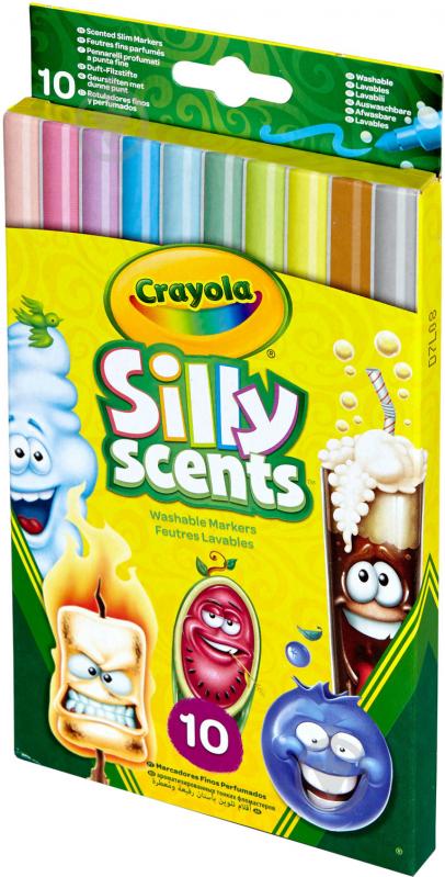 Набір фломастерів Silly Scents тонка лінія (washable) з ароматом 10 шт. Crayola - фото 1