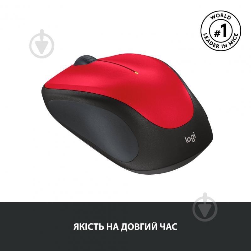 Мышь Logitech Wireless Mouse M235 red (910-002496) - фото 4