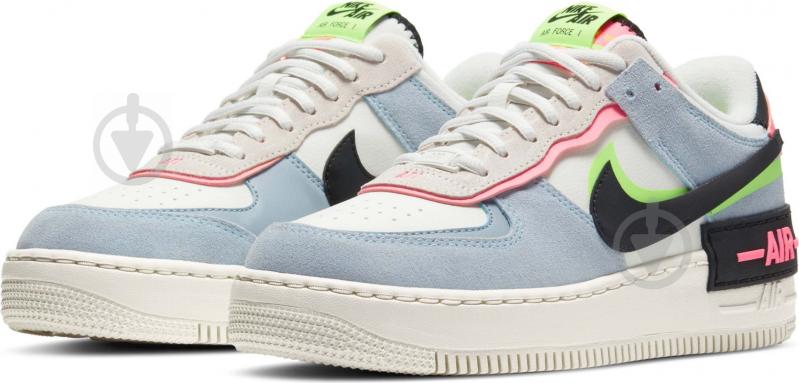 Кросівки жіночі демісезонні Nike Air Force 1 Shadow CU8591-101 р.38 блакитні із білим - фото 1