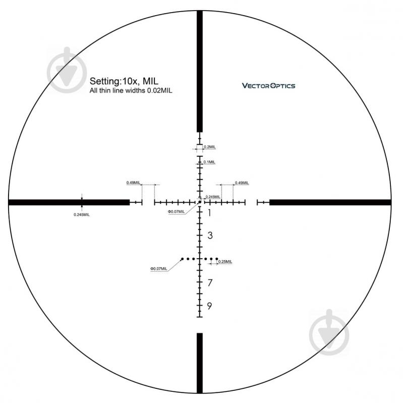 Приціл оптичний Vector Optics Marksman 6-25x50 (30 мм) SFP - фото 8