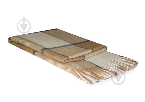 Плед Прем'єра 140x200 см бежевий Вултекс-С - фото 1