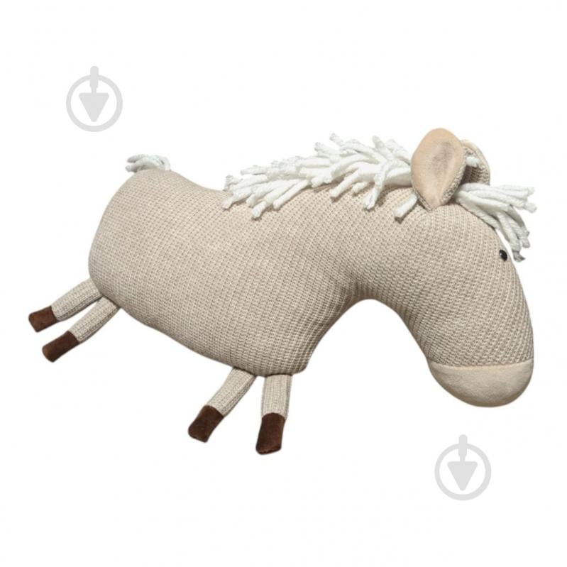 Мягкая игрушка-обнимашка Анна Лошадка 48 см бежевый - фото 1 Мягкая игрушка-обнимашка Анна Лошадка 48 см бежевый - фото 1