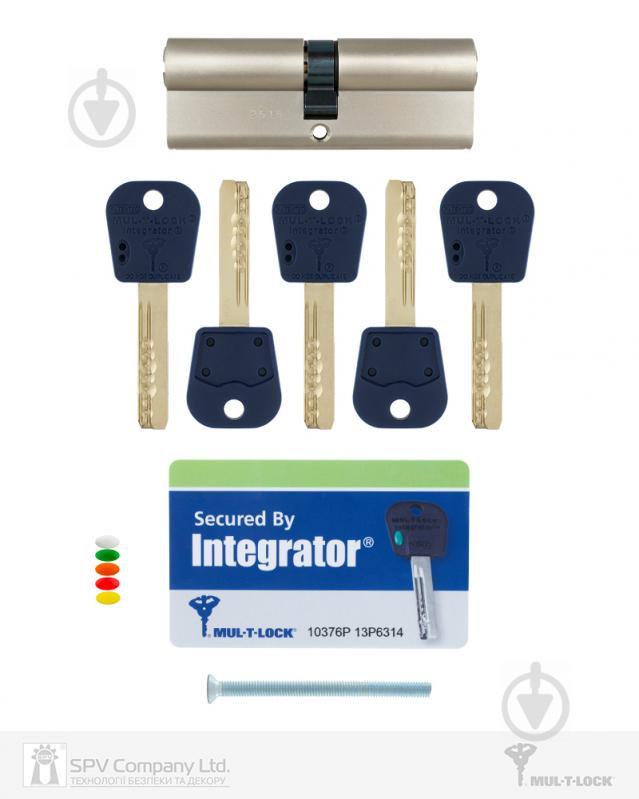 Цилиндр Mul-T-Lock INTEGRATOR 31x50 ключ-ключ 81 мм никель сатин - фото 4