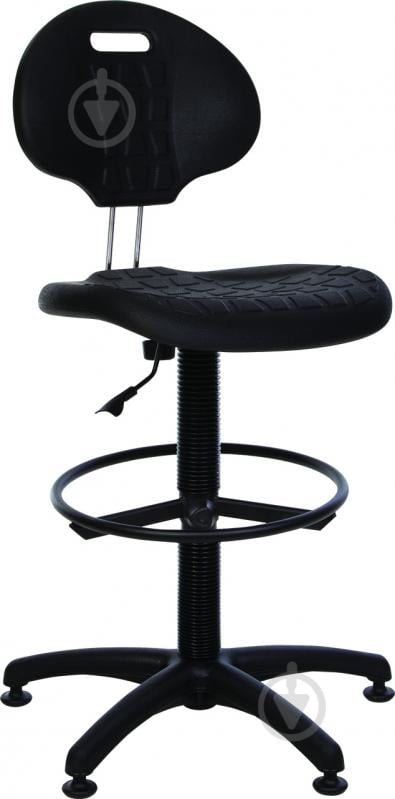 Крісло Nowy Styl LABORANT GTS RING BASE BLACK STOPKI чорний - фото 1