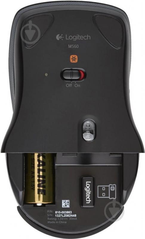 Миша Logitech Wireless Mouse M560 (910-003882) black - фото 5