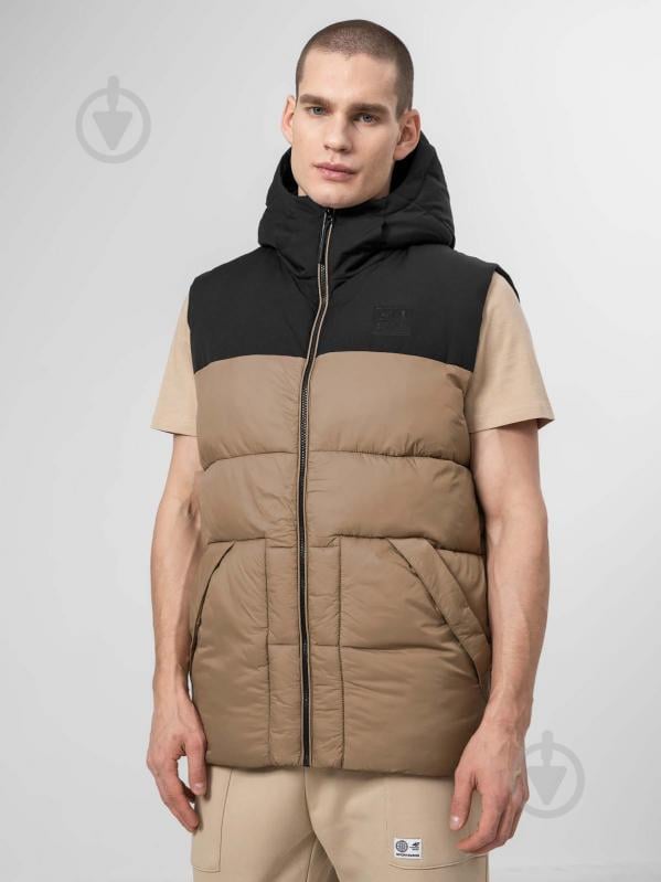 Жилет 4F JACKET KUMP002 H4Z22-KUMP002-74S р.M чорно-жовтий - фото 1