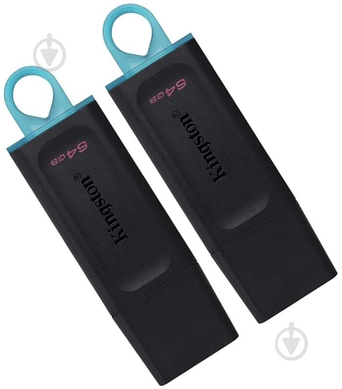 Флеш-память USB Kingston DataTraveler Exodia 64 ГБ USB 3.2 black/blue (DTX/64GB-2P) - фото 1