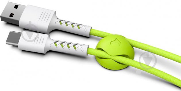 Дата-кабель Pixus USB 2.0 AM – Type–C 1 м white/lime (4897058531169) - фото 3