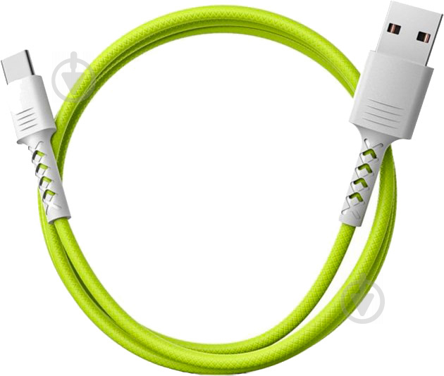 Дата-кабель Pixus USB 2.0 AM – Type–C 1 м white/lime (4897058531169) - фото 4