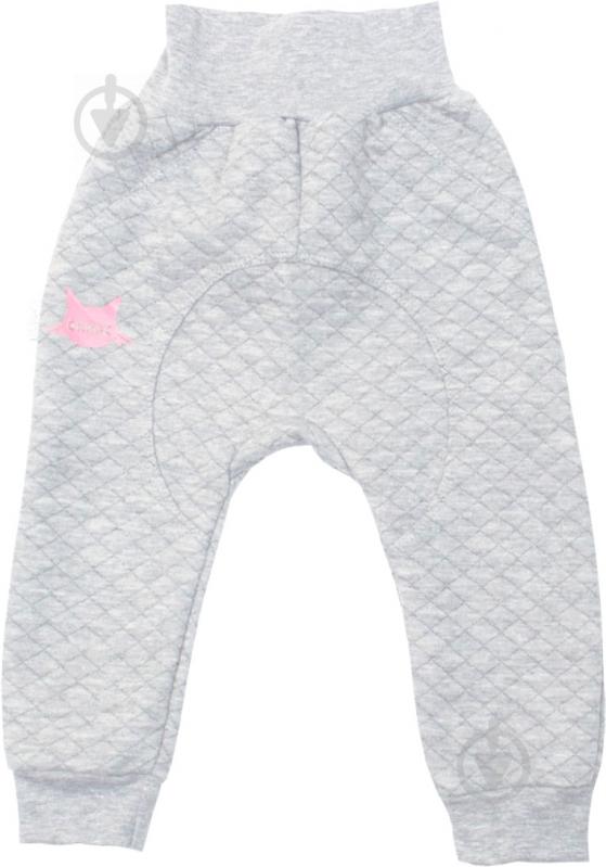 Штаны для новорожденных GABBI Кошечки р.68 серый с розовым BR-06-18 - фото 1