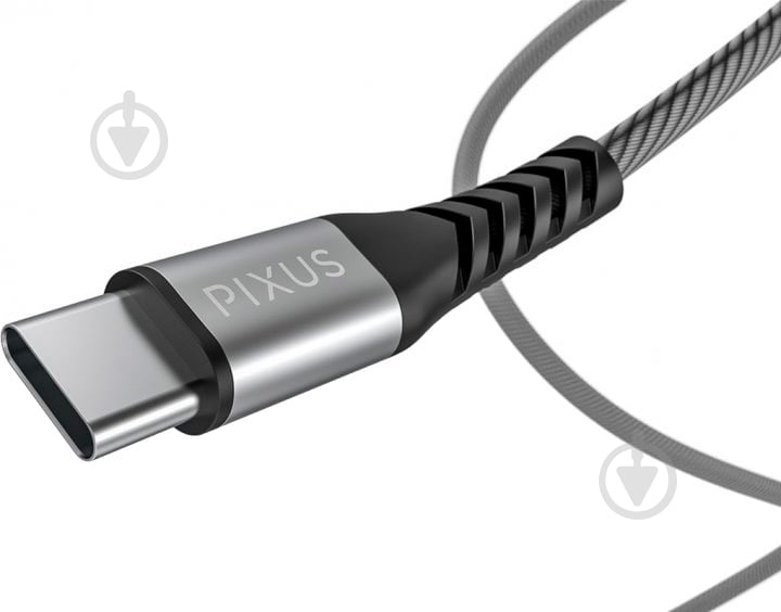 Дата-кабель Pixus USB 2.0 AM – Type–C 1 м серый (4897058531152) - фото 5