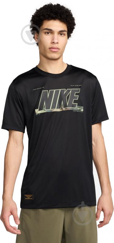 Футболка Nike M NK DF TEE RLGD CAMO GFX FV8370-010 р.2XL черный - фото 1