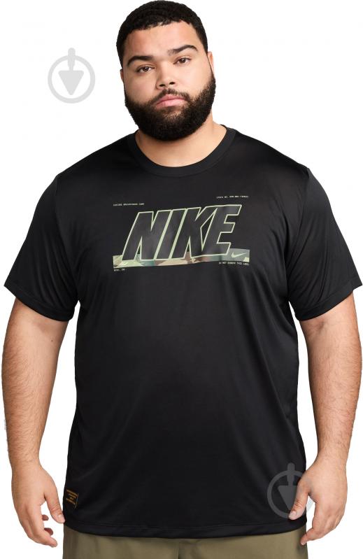 Футболка Nike M NK DF TEE RLGD CAMO GFX FV8370-010 р.2XL черный - фото 6