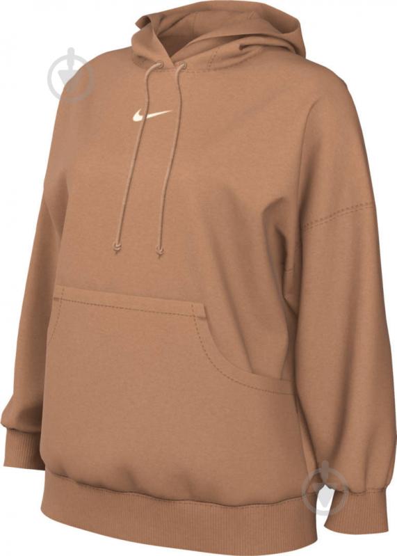 Джемпер Nike W NSW PHNX FLC OS PO HOODIE DQ5860-225 р.2XL-T коричневый - фото 10