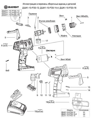 Шуруповерт аккумуляторный Фиолент Ni-Cd ДША1-10-РЭ3-14 - фото 3 Шуруповерт аккумуляторный Фиолент Ni-Cd ДША1-10-РЭ3-14 - фото 3
