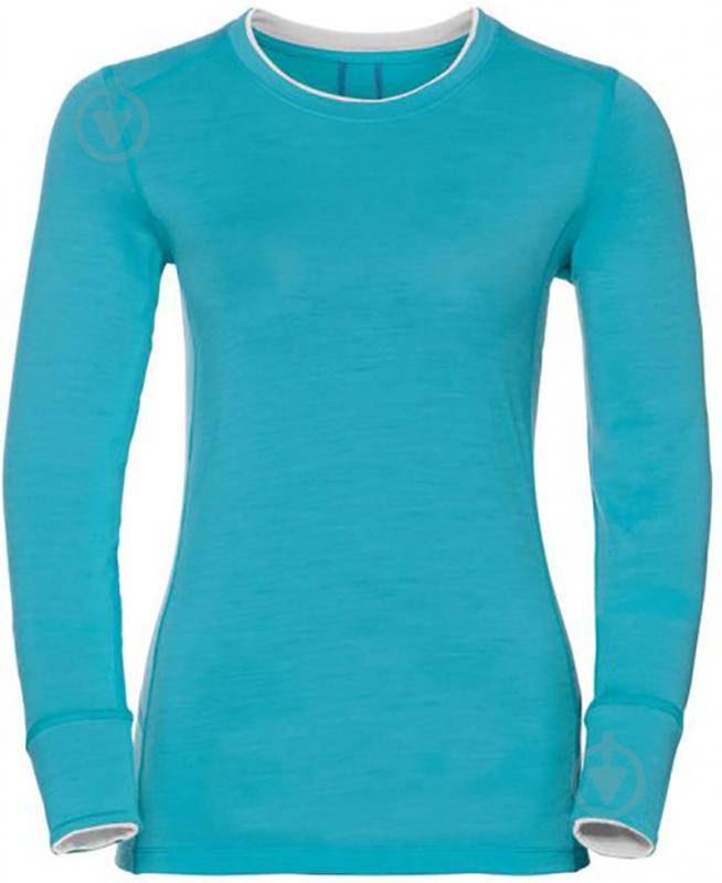 Футболка з довгим рукавом Odlo crew_neck_NATURAL_100%_MERINO 110411-20402 р.S синій - фото 1