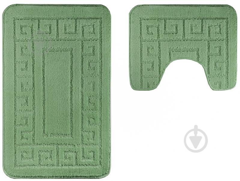 Набор ковриков Perfex Classic 2 шт. 50x80 см / 40x50 см оливковый - фото 1