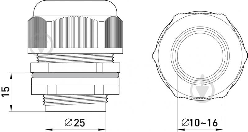 Кабельный ввод E.NEXT e.mg.stand.25 черный - фото 5