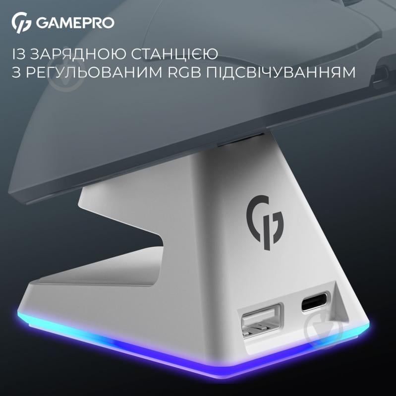 Мишка бездротова GamePro Asgard Thor white (GM023W) - фото 10 Мишка бездротова GamePro Asgard Thor white (GM023W) - фото 10