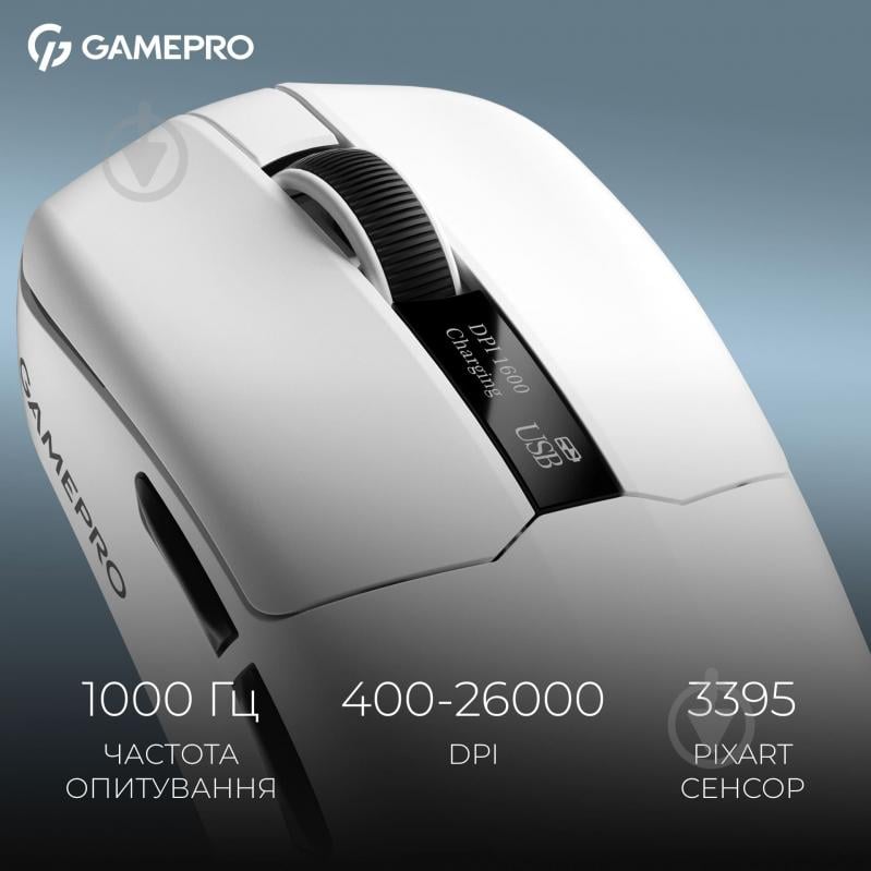 Мишка бездротова GamePro Asgard Thor white (GM023W) - фото 12 Мишка бездротова GamePro Asgard Thor white (GM023W) - фото 12