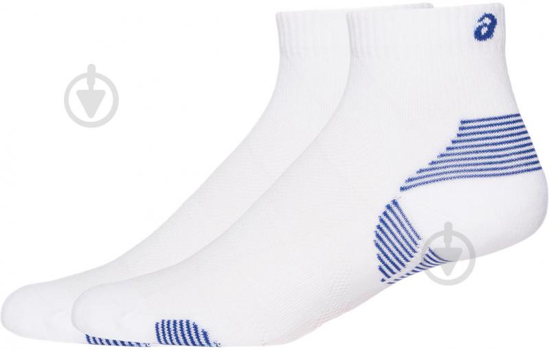 Шкарпетки Asics 2PPK CUSHION RUN QUARTER SOCK 3013A800-100 р.39-42 білий 2 пари шт. - фото 1