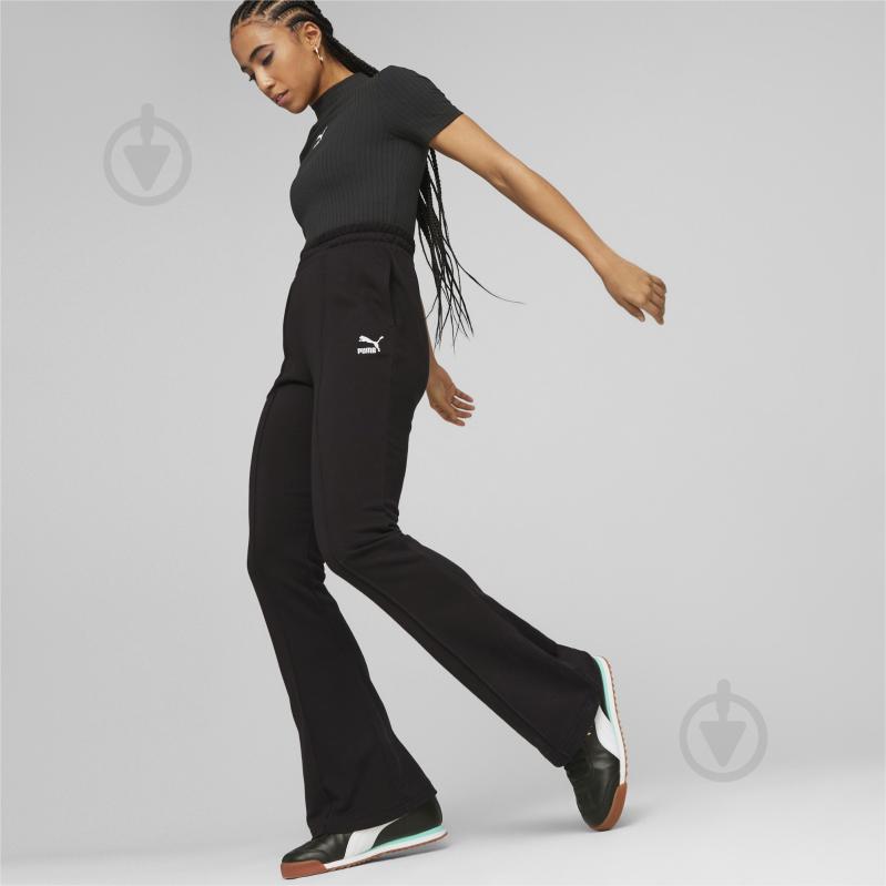 Брюки Puma CLASSICS FLARED PANTS TR 53805901 р. L черный - фото 4 Брюки Puma CLASSICS FLARED PANTS TR 53805901 р. L черный - фото 4