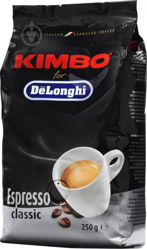 Кофе в зернах Kimbo DeLonghi Espresso Classic 250 г 8002200109219 - фото 1