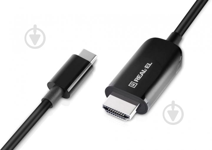 Кабель мультимедийный Real-el USB Type–C – HDMI 1,8 м black (EL123500044) - фото 2