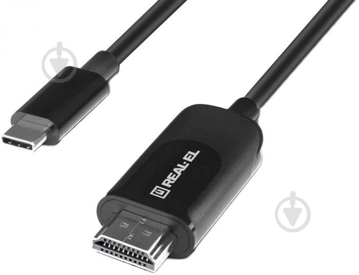 Кабель мультимедийный Real-el USB Type–C – HDMI 1,8 м black (EL123500044) - фото 5