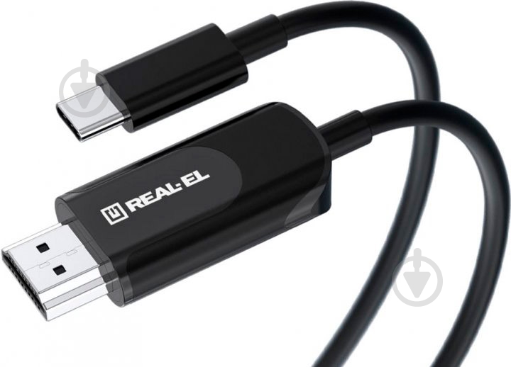 Кабель мультимедийный Real-el USB Type–C – HDMI 1,8 м black (EL123500044) - фото 6