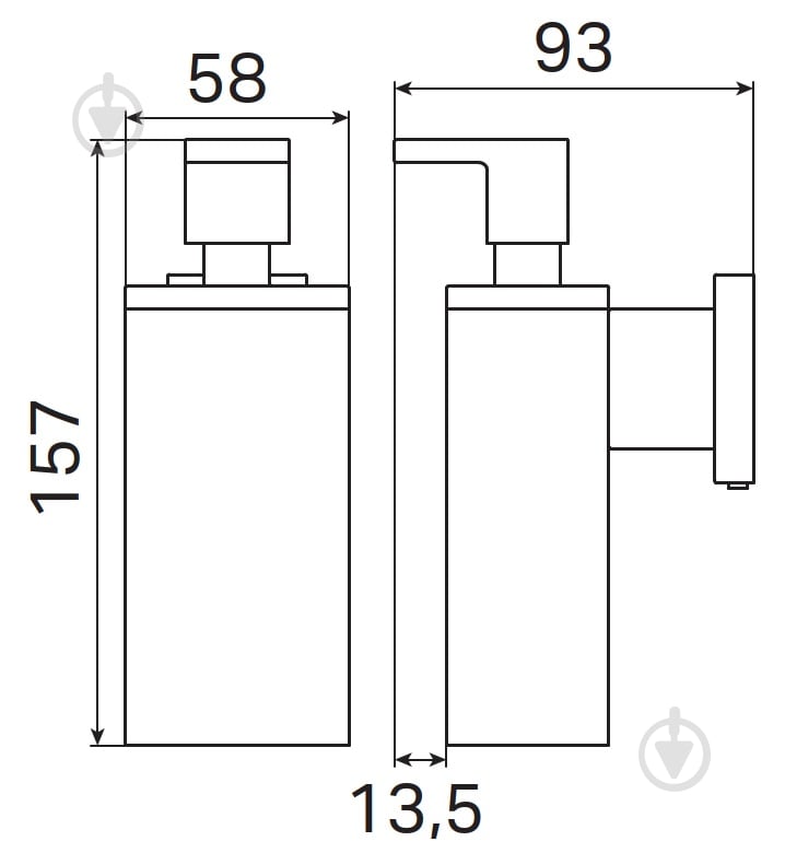 Дозатор для жидкого мыла Haceka Edge 403317 - фото 5