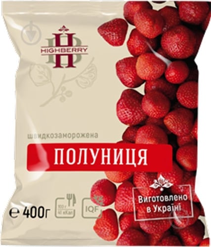 Ягоды замороженные Highberry Клубника 400 г - фото 1 Ягоды замороженные Highberry Клубника 400 г - фото 1