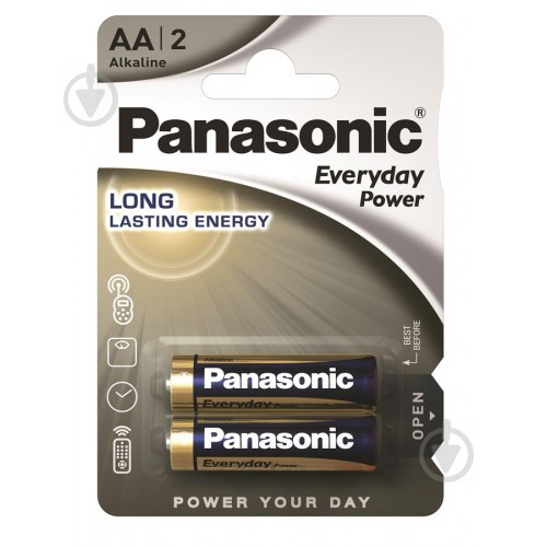 Батарейка Panasonic Everyday Power AA (R6, 316) 2 шт. (LR6REE/2BR) - фото 1