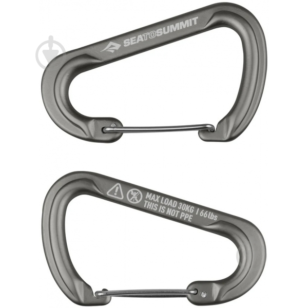 Карабін Sea To Summit Accessory Carabiner Large Titanium 2 шт. STS ATD0140-00122101 сірий - фото 1