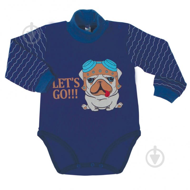 Боди для мальчика GABBI Гонки р.86 индиго BD-06-18 - фото 1