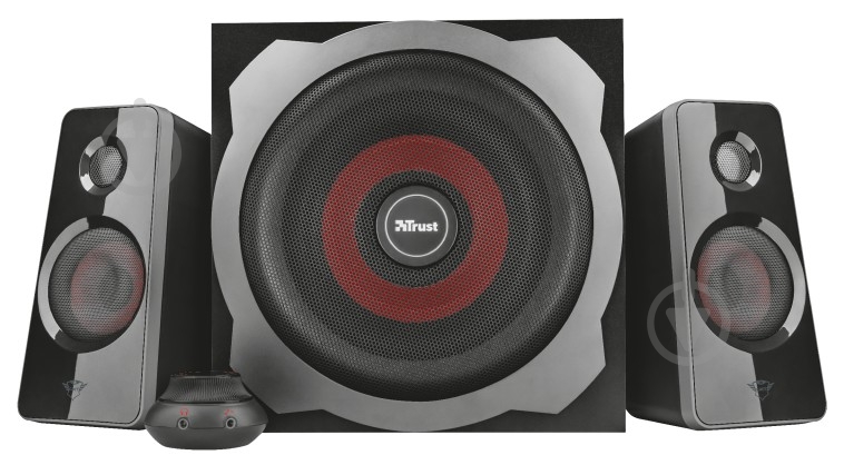 Колонки Trust GXT 4038 Thunder Speaker Set 2.1 red/black - фото 3