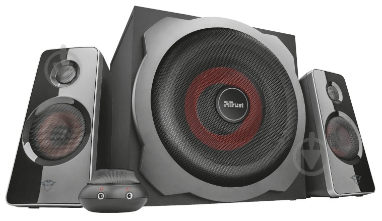 Колонки Trust GXT 4038 Thunder Speaker Set 2.1 red/black - фото 1